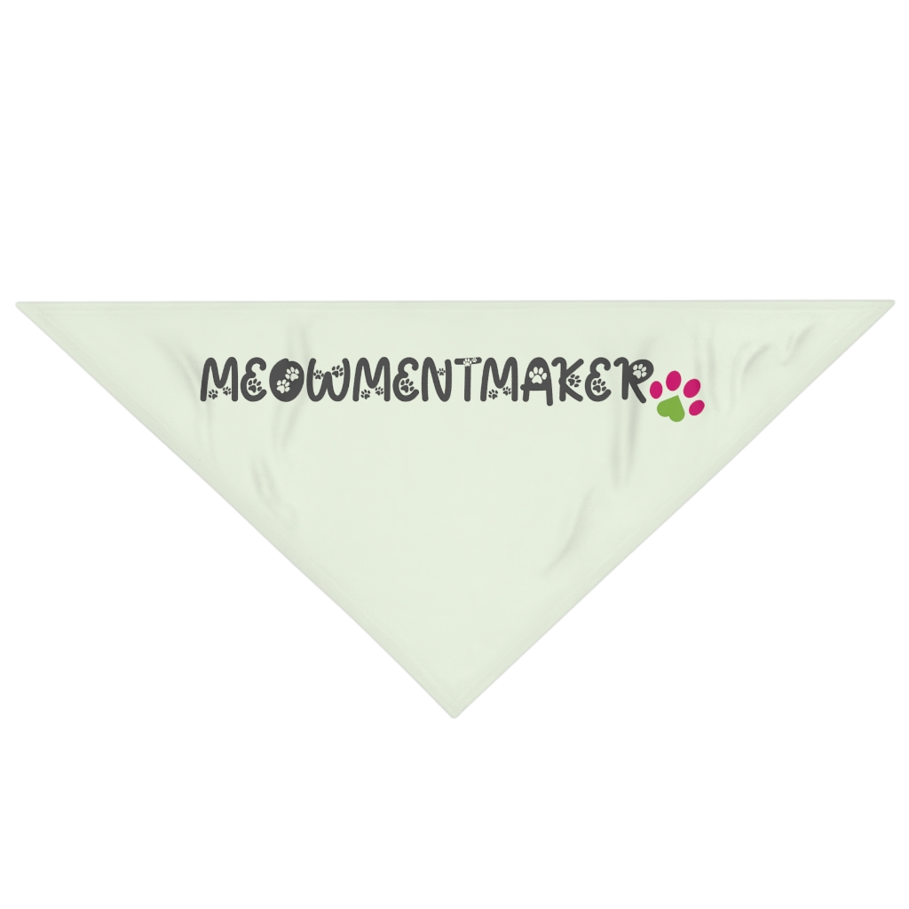 MeowmentMaker Green Pet Bandana
