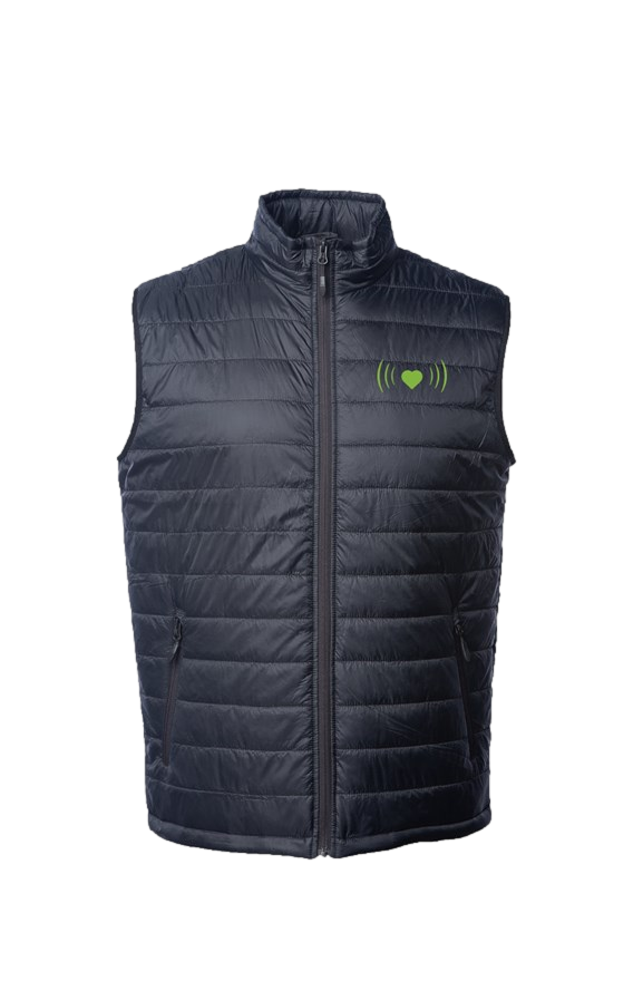 Mens Heart Puffer Vest