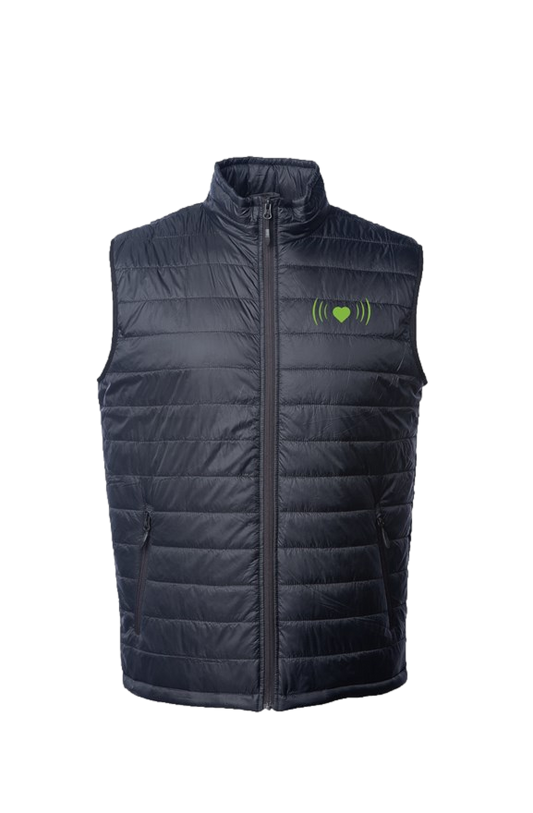 Mens Heart Puffer Vest