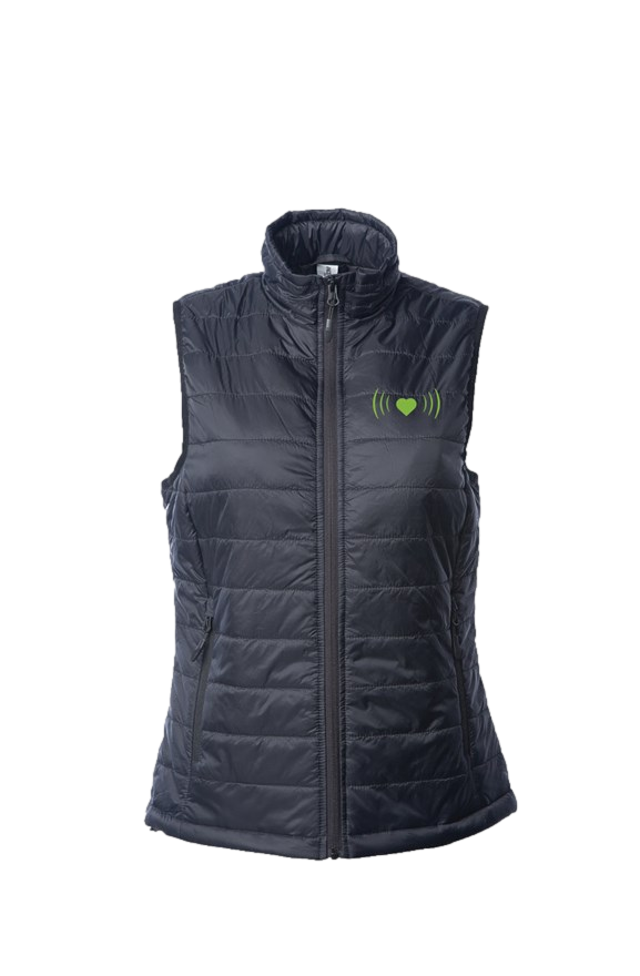 Womens Heart Puffer Vest