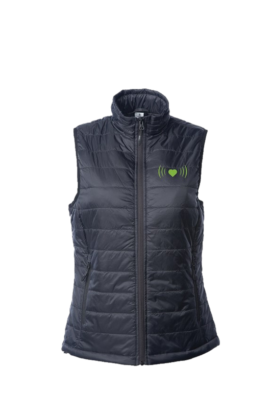 Womens Heart Puffer Vest