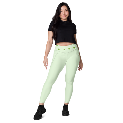 Heart Band Leggings with Pockets