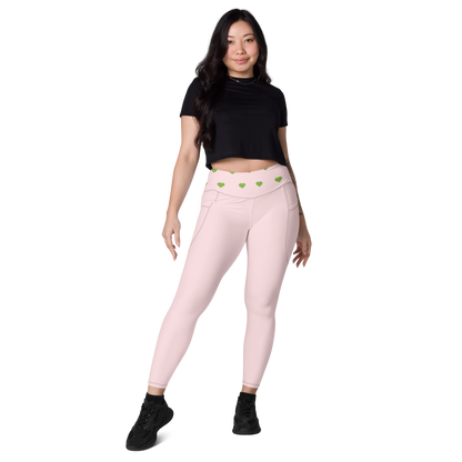 Heart Band Leggings with Pockets