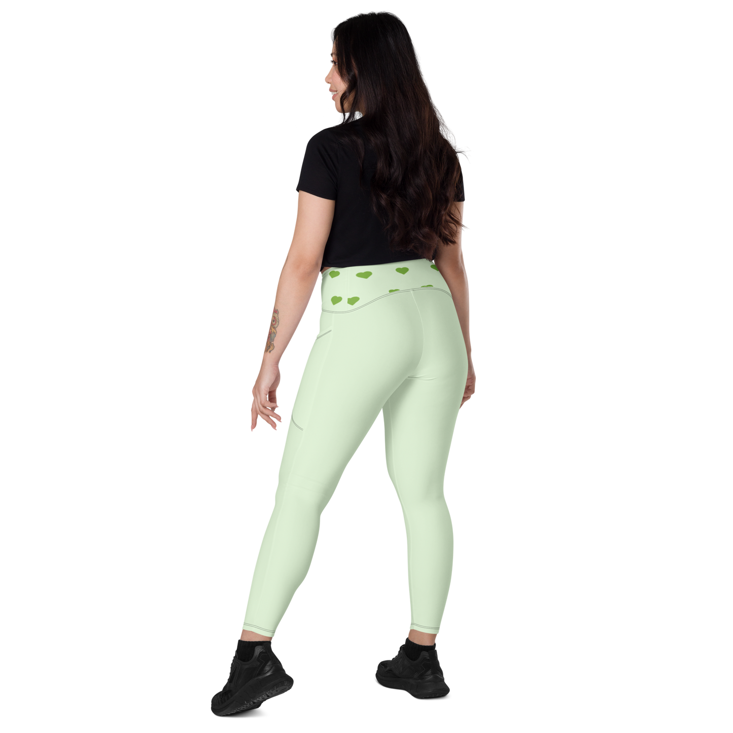 Heart Band Leggings with Pockets
