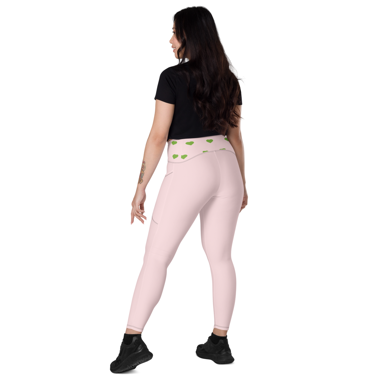 Heart Band Leggings with Pockets