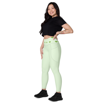 Heart Band Leggings with Pockets