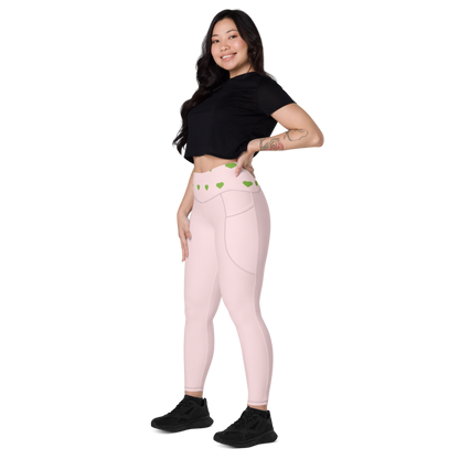 Heart Band Leggings with Pockets