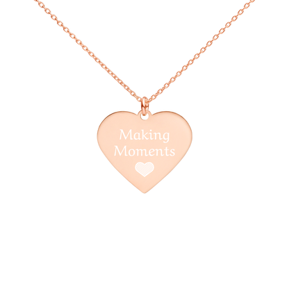 Making Moments Engraved Silver Heart Necklace