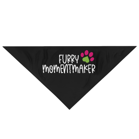 Furry MomentMaker® Black Pet Bandana