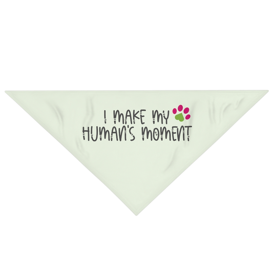 I Make My Human's Moment Green Pet Bandana