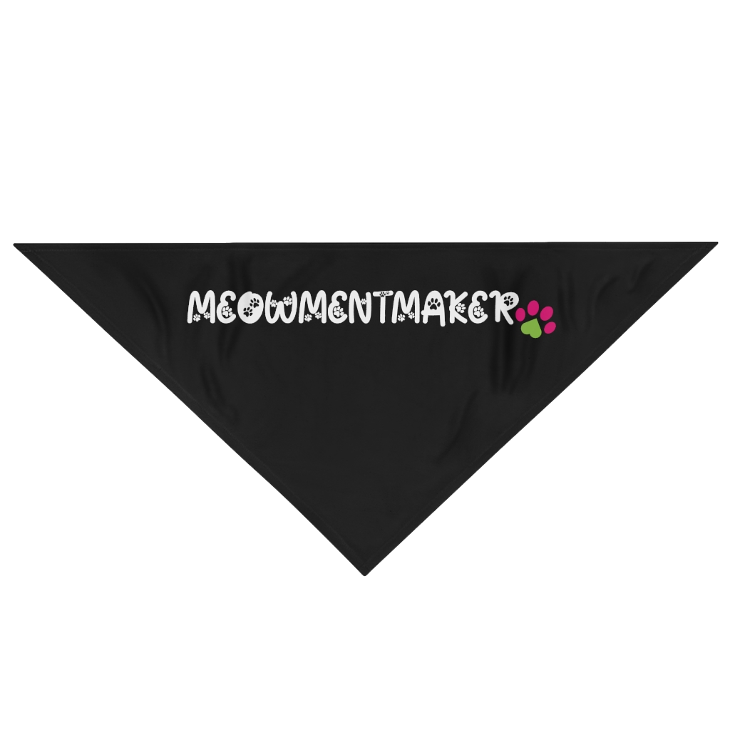MeowmentMaker Black Pet Bandana