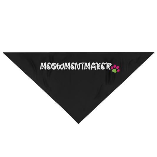 MeowmentMaker Black Pet Bandana