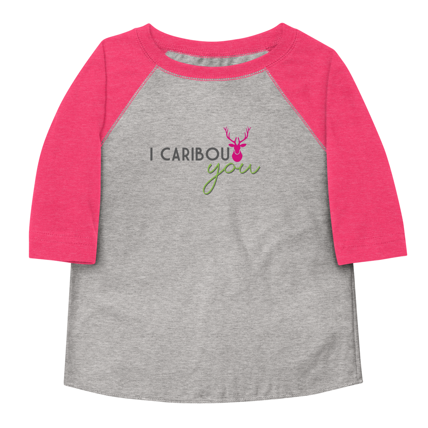 I Caribout You Toddler Baseball Tee