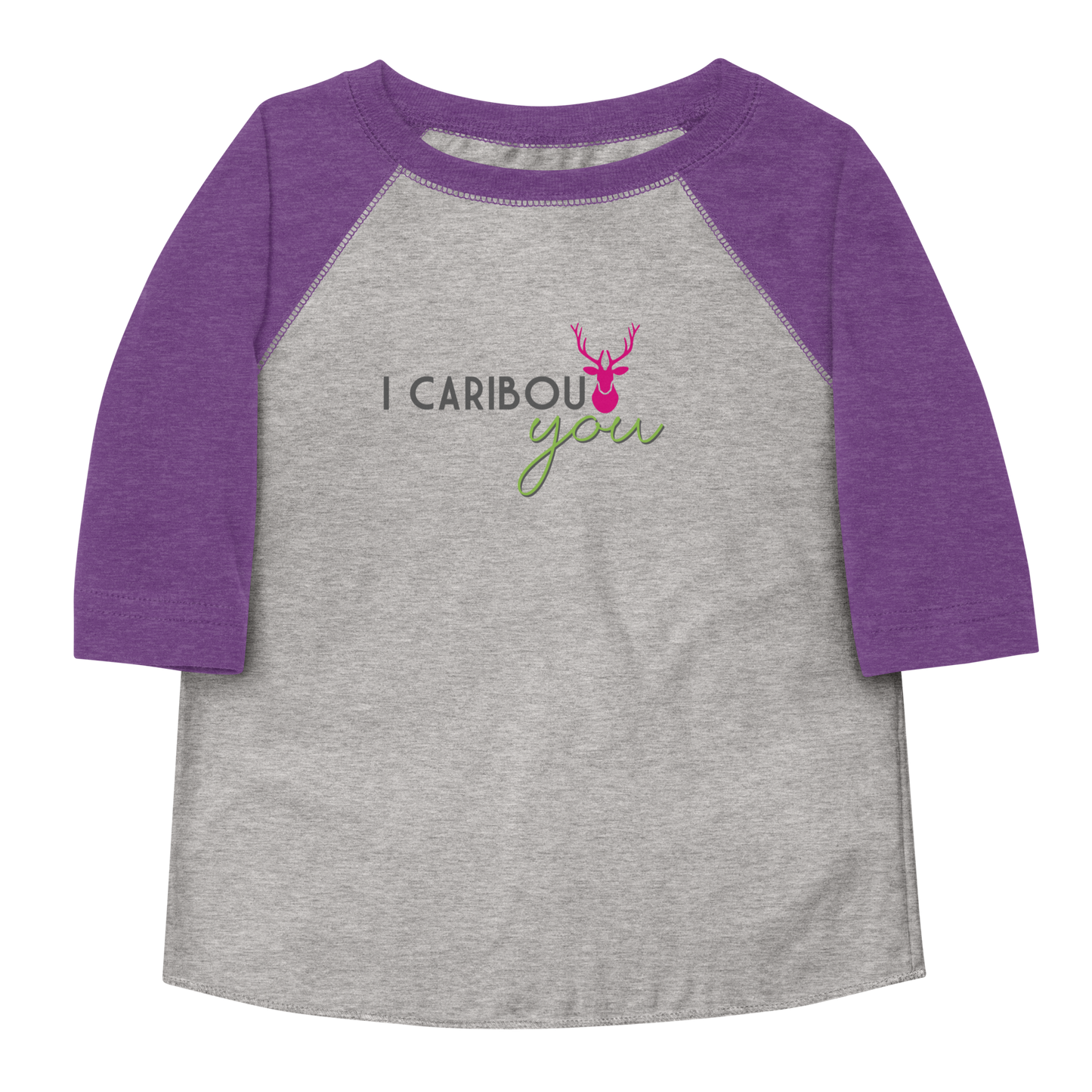 I Caribout You Toddler Baseball Tee