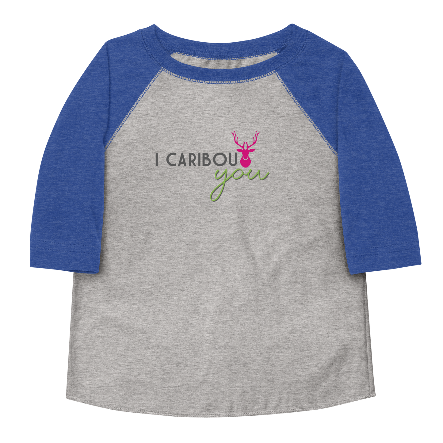 I Caribout You Toddler Baseball Tee