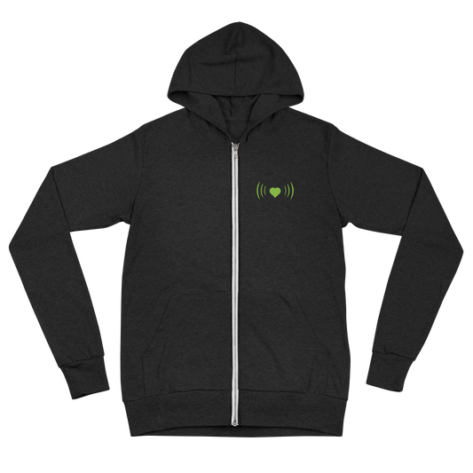 Heart Unisex Zip Hoodie
